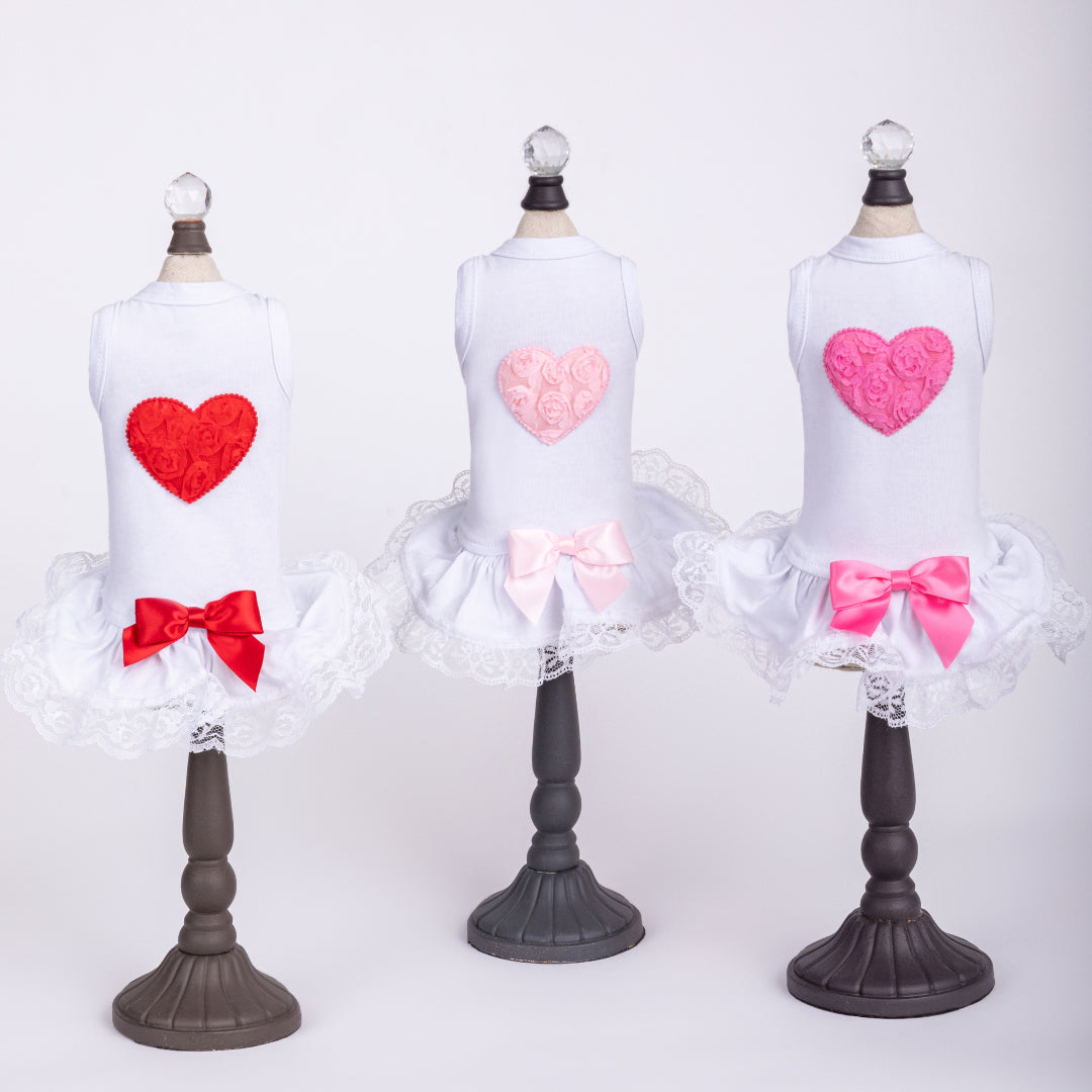 Lacey Puff Heart Dog Dress