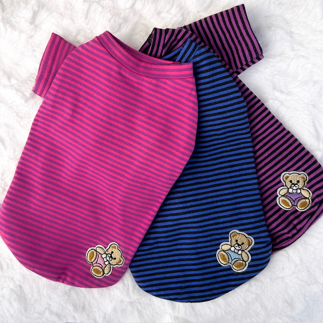Striped Baby Bear Dog Tee