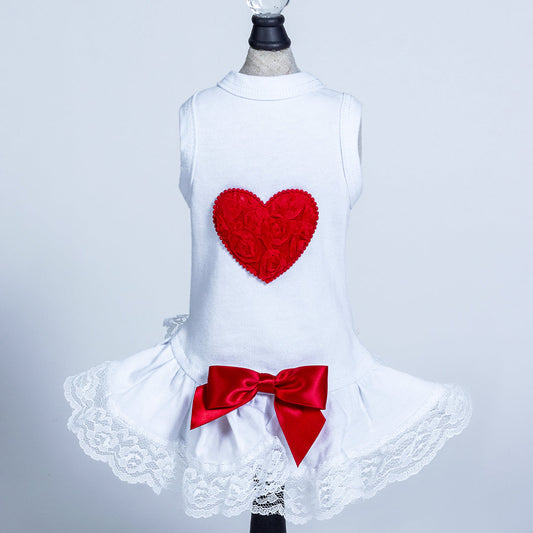 Lacey Puff Heart Dog Dress