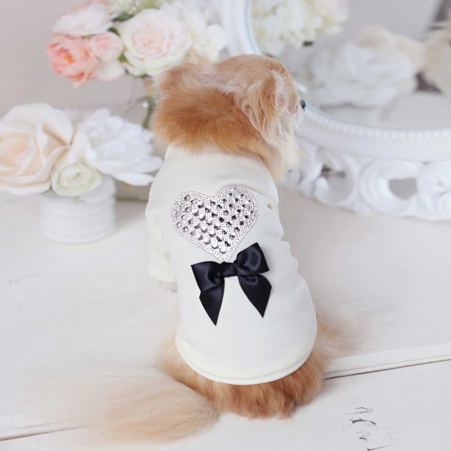 oh my heart, heart, tee, hello, doggie, dog, puppy, teacup, t-shirt, shirt, clothing, clothes, luxury, luxury puppy, luxury dog tee., luxury dog clothing, luxury pet clothing, pet, dog tee, dog clothes, 