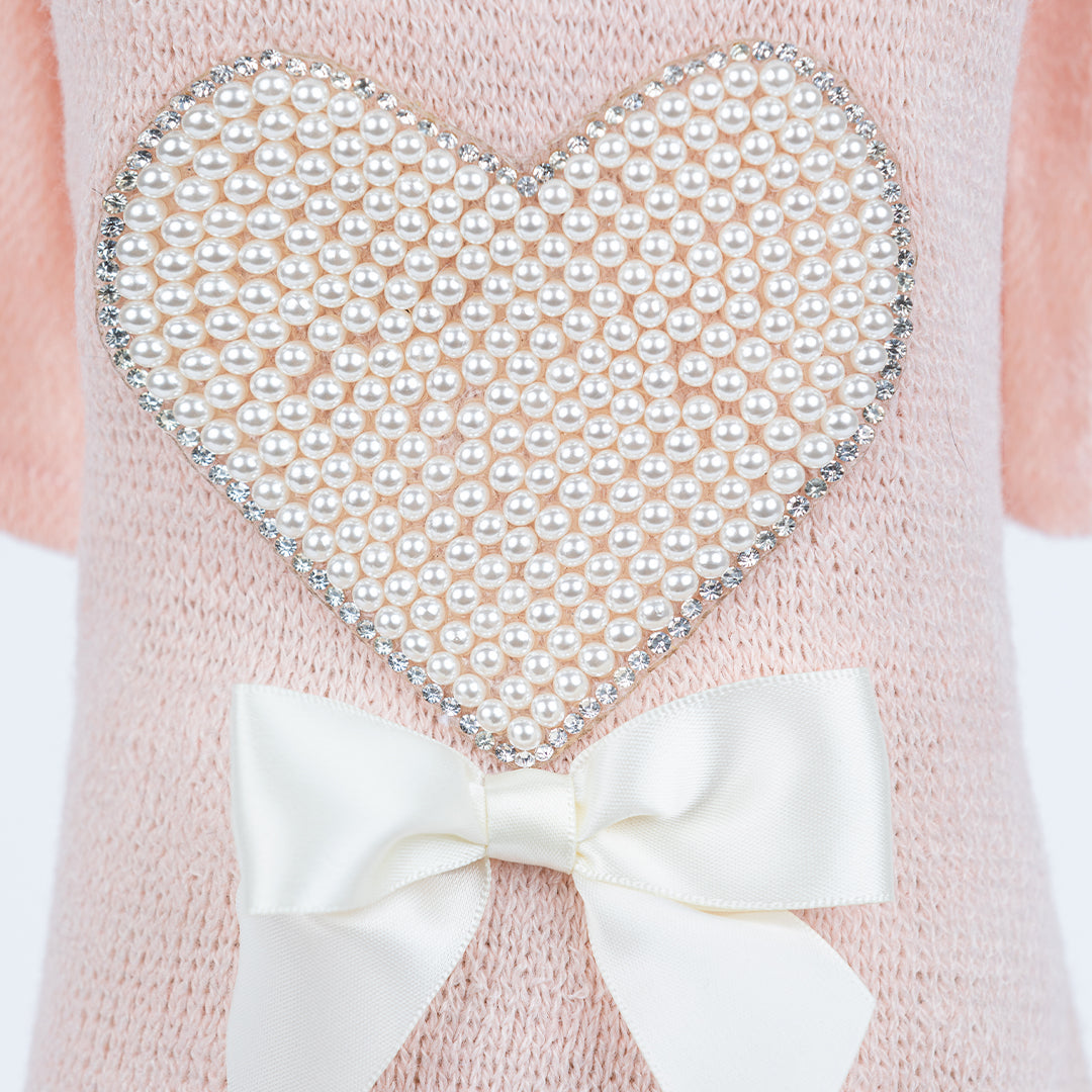 Pearl Heart Dog Sweater