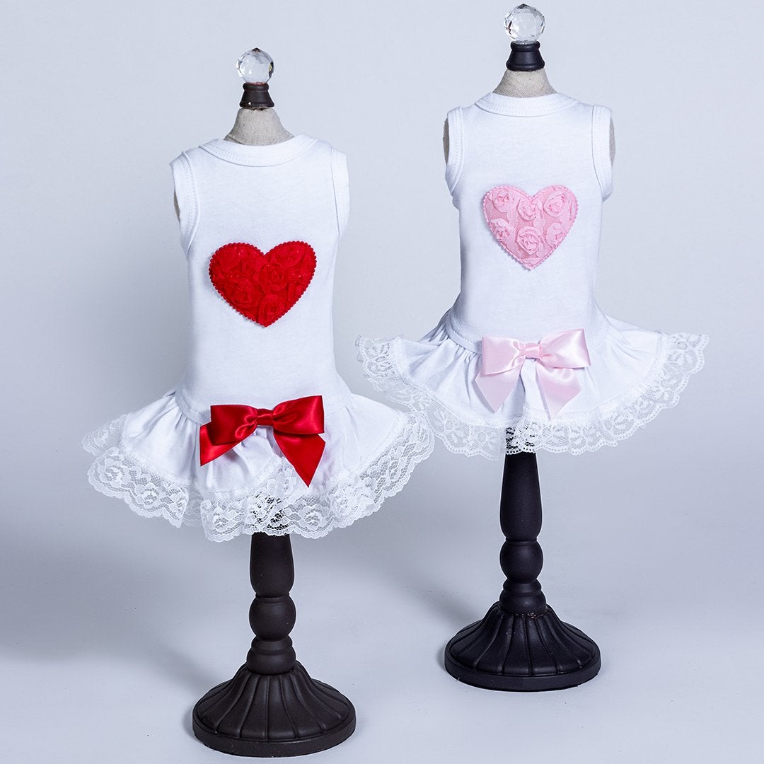 Lacey Puff Heart Dog Dress