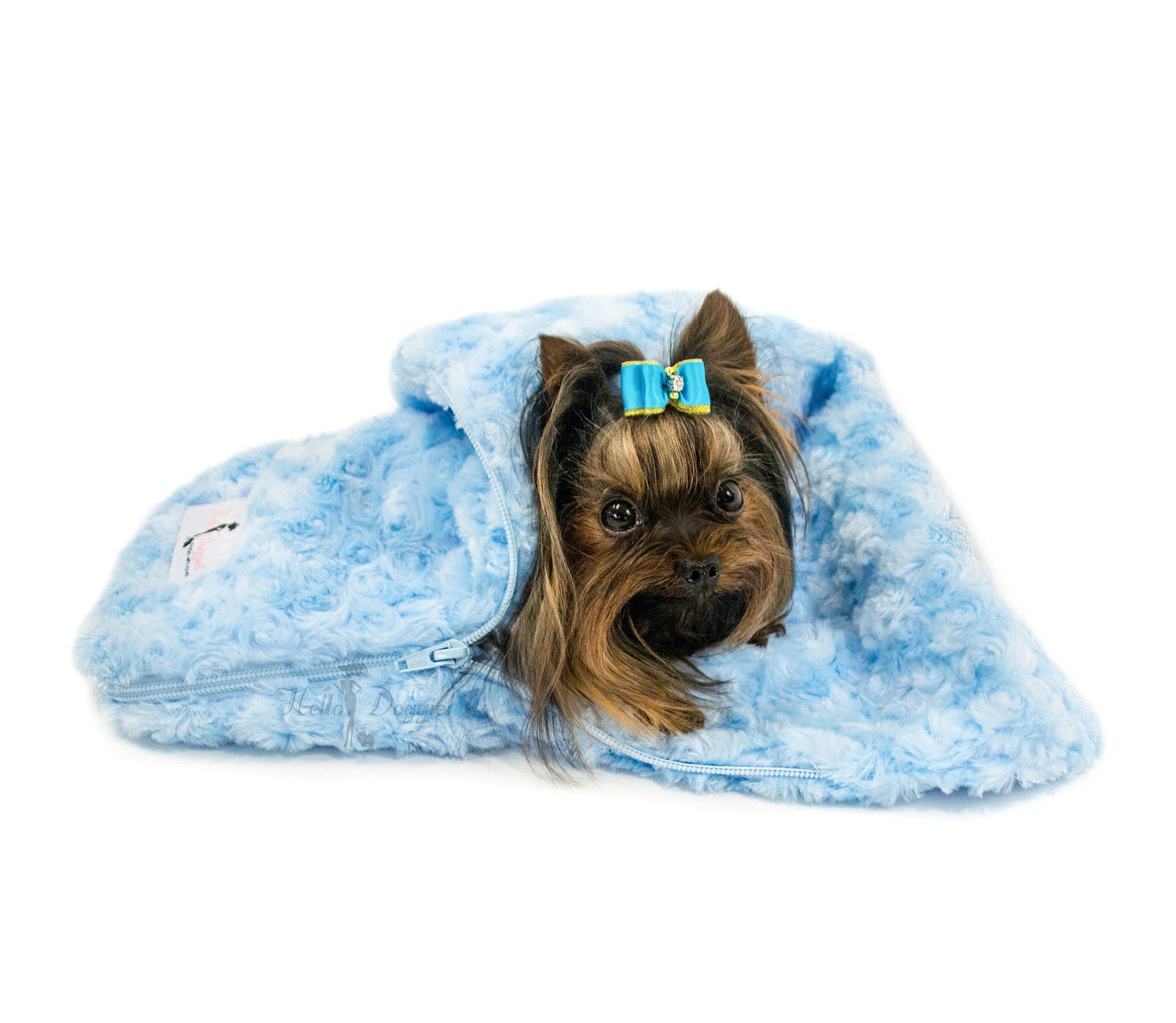 snuggle, pup, sleeping, bag, blanket, dog, doggie, hello, baby, puppy, teacup, tiny, small, luxury, pet, warm, zipper, rosebud, puppies, plush, mat, handcrafted, handmade, made in usa, usa, dreamy, doggy, cuddly, comfy, comfort, blue, pink, cream, tan, chocolate, 